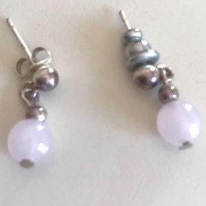 Rose Quartz Bead Earrings